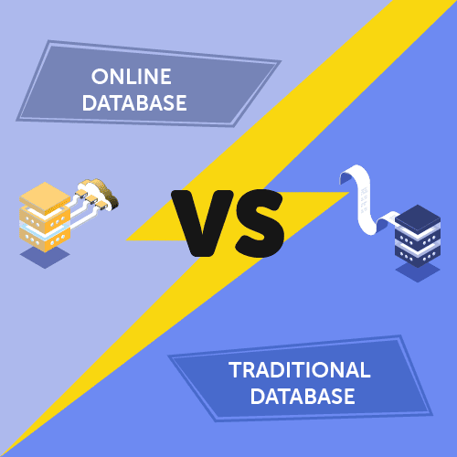online database vs traditional database