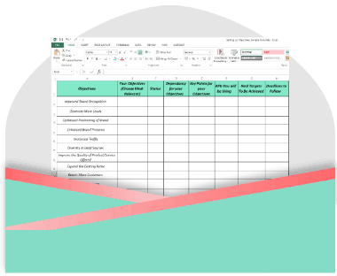 marketing objectives template