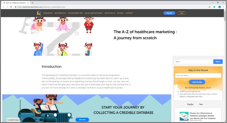 a to z healthcare marketing infographic