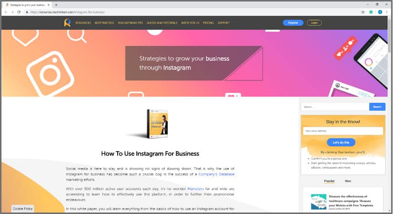 instagram white paper free