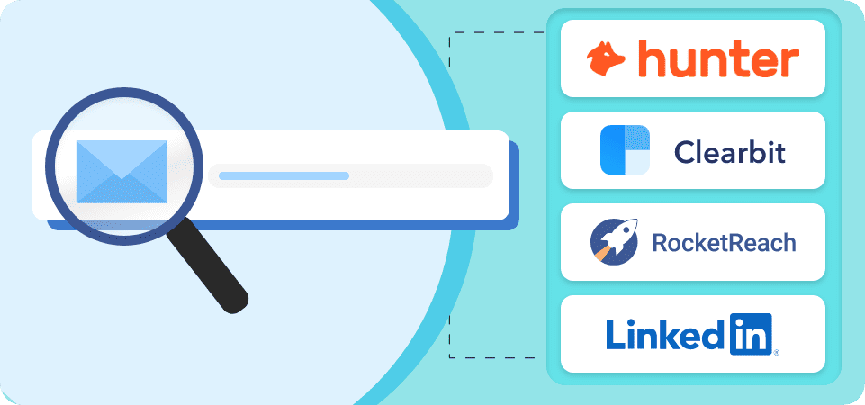 Use email finder tools to generate web design leads.