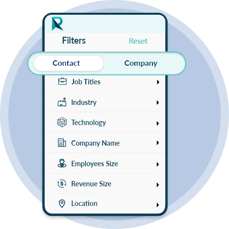Use ReachStream custom filter panel to create cold call list.