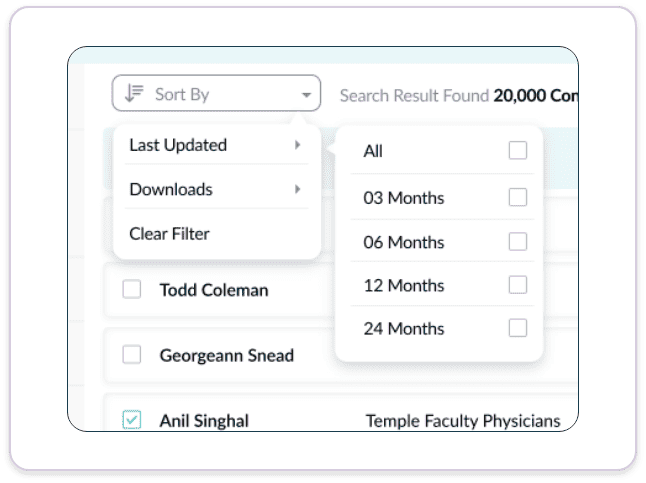 Sort by updated feature.