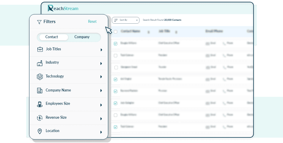 Use Company and Contact filters to select the ICP.