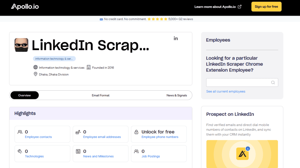 Apollo Chrome Extension