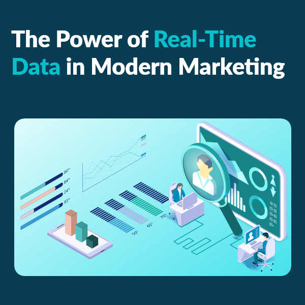 Harnessing Real Time Data for Marketing Success Illustration of real-time data analytics in modern marketing strategies.