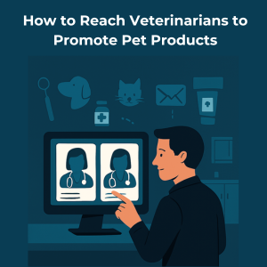 Pet product marketer using veterinarian email list for outreach