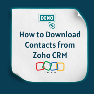 How to Download Contacts from Zoho CRM feature How to Download Contacts from Zoho CRM