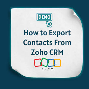 How to Export Contacts From Zoho CRM feature How to Export Contacts From Zoho CRM feature