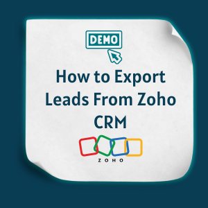How to Export Leads From Zoho CRM feature 1 How to Export Leads From Zoho CRM feature
