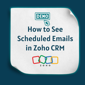 How to See Scheduled Emails in Zoho CRM feature How to See Scheduled Emails in Zoho CRM