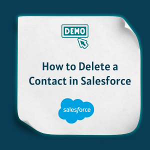 How to delete a contact in Salesforce Feature