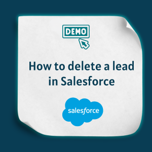 How to delete a lead in Salesforce - Feature