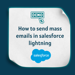 How to send mass emails in salesforce lightning -Feature