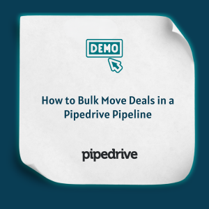 How to Bulk Move Deals in a Pipedrive Pipeline Feature