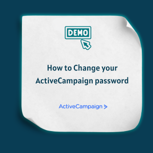 How to Change your ActiveCampaign password - Feature