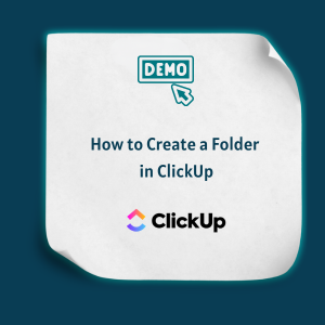 How to Create a Folder in ClickUp - Feature