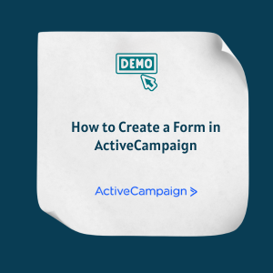 How to Add a Form in ActiveCampaign