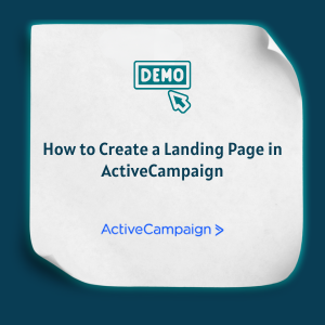How to Create a Landing Page in ActiveCampaign Feature