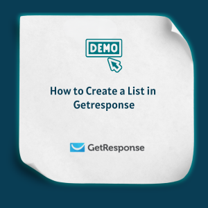 How to Create a List in Getresponse Feature