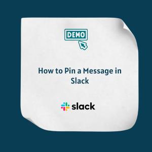 How to Pin a Message in Slack Feature