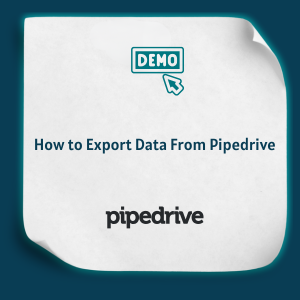How to Export Data From Pipedrive features