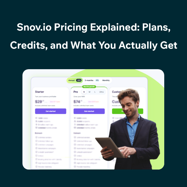 Snov.io Plans & Pricing Explained: Credits, Costs, and Features