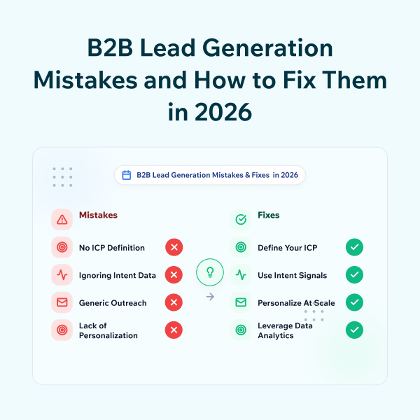 B2B Lead Generation Mistakes and How to Fix Them in 2026 Feature B2B Lead Generation Mistakes and How to Fix Them in 2026 Feature