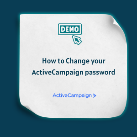 How to Change your ActiveCampaign password - Feature