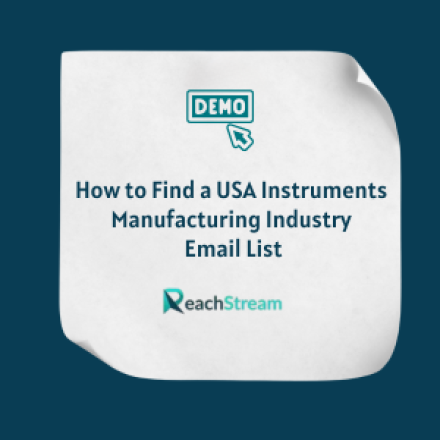 How to Find a USA Instruments Manufacturing Industry Email List