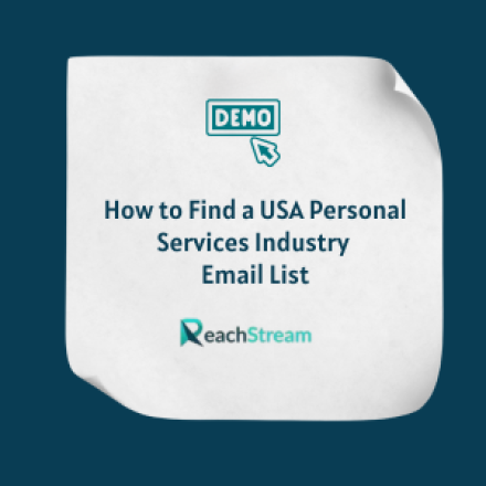How to Find a USA Personal Services Industry Email List