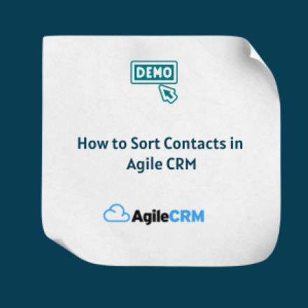 How to Sort Contacts in Agile CRM