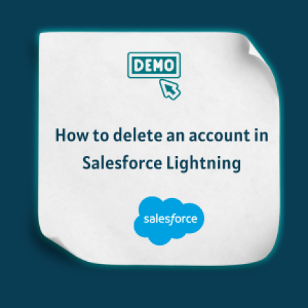 How to delete an account in Salesforce Lightning -Feature